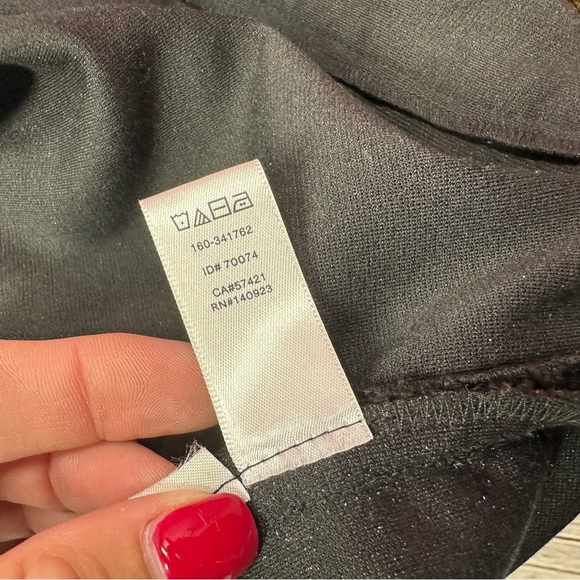 ann taylor LOFT Black Gold crochet floral Patterned overlay Pencil Skirt sz 4 - Picture 8 of 9